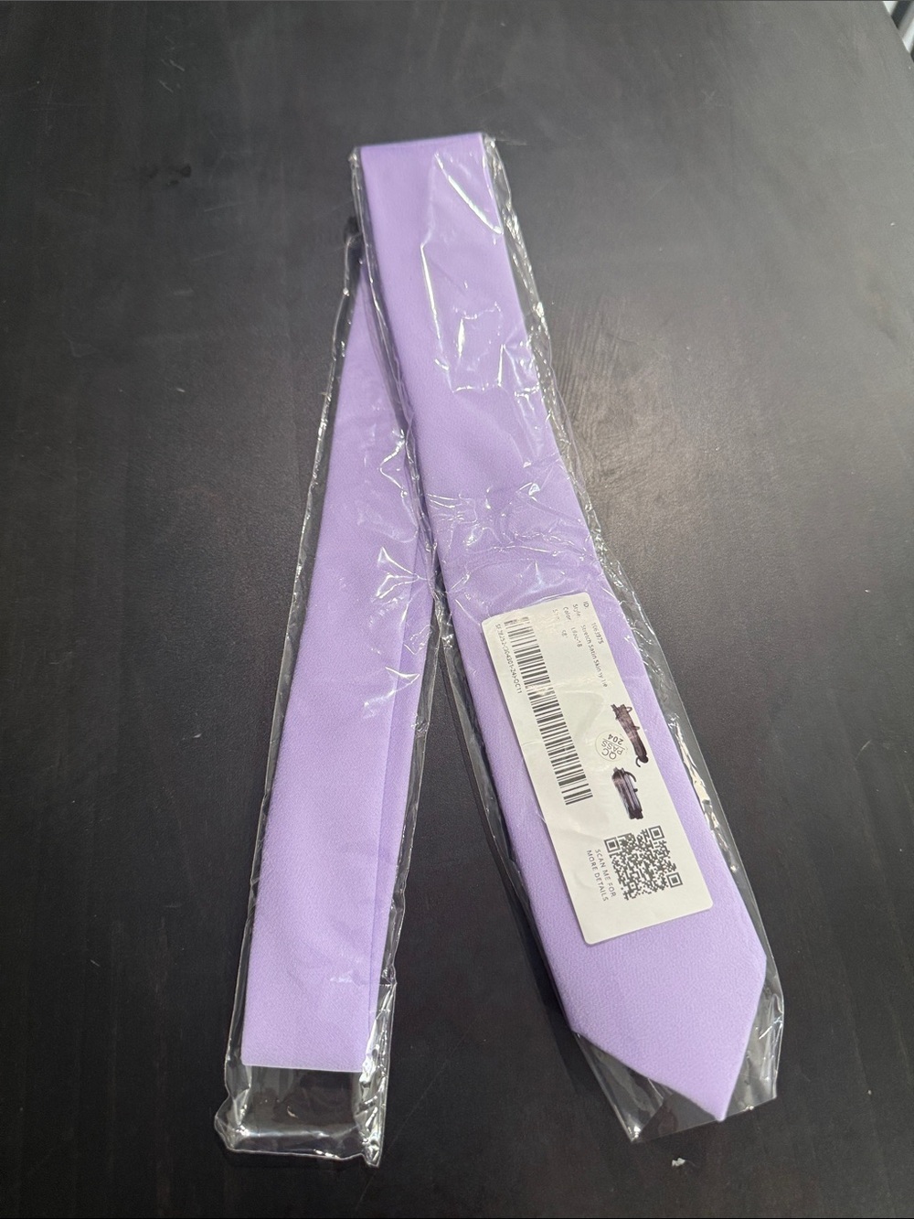 Azazie Stretch Satin Skinny Lilac-18 Tie